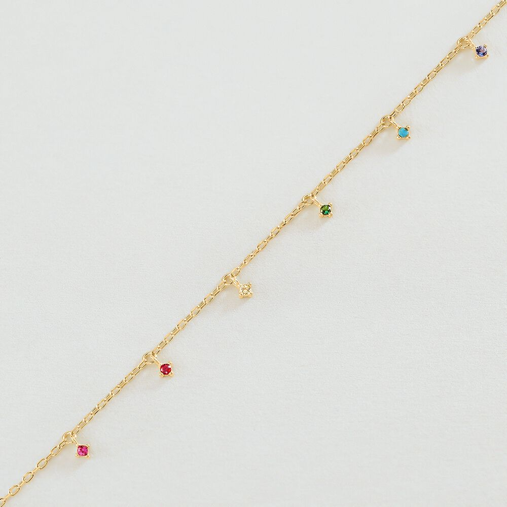 Pulsera de cadena IRIS - Multicolor / Oro - Pulsera de cadena  | Agatha