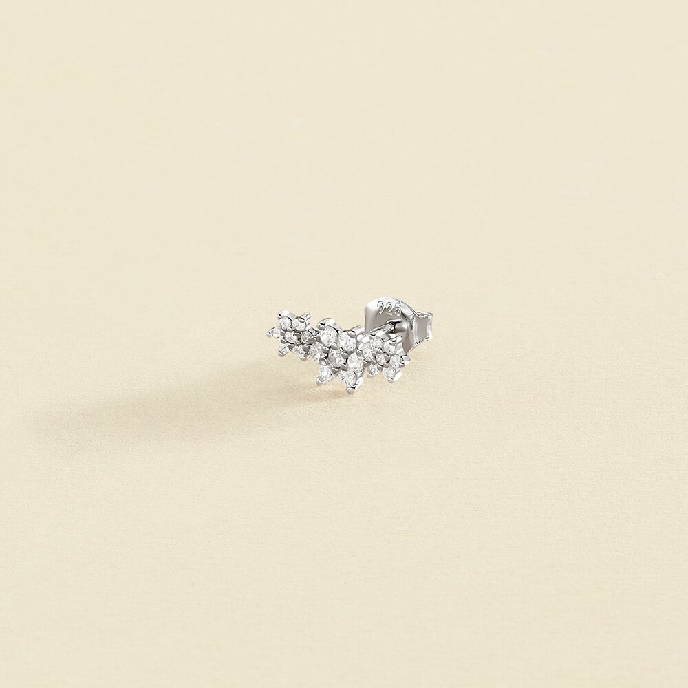 Piercing mini TRIOFLOR - Cristal / Plateado - Piercings  | Agatha