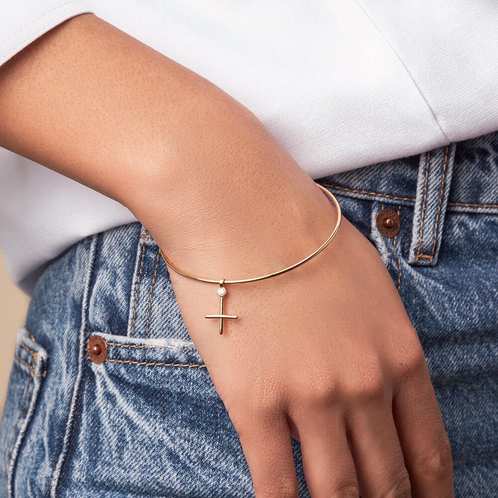 Pulsera rígida FEMME - Cristal / Dorado - Pulsera rígida  | Agatha