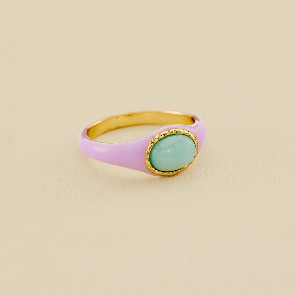 Anillo fino ARLEQUIN - Malva / Dorado - Anillos  | Agatha