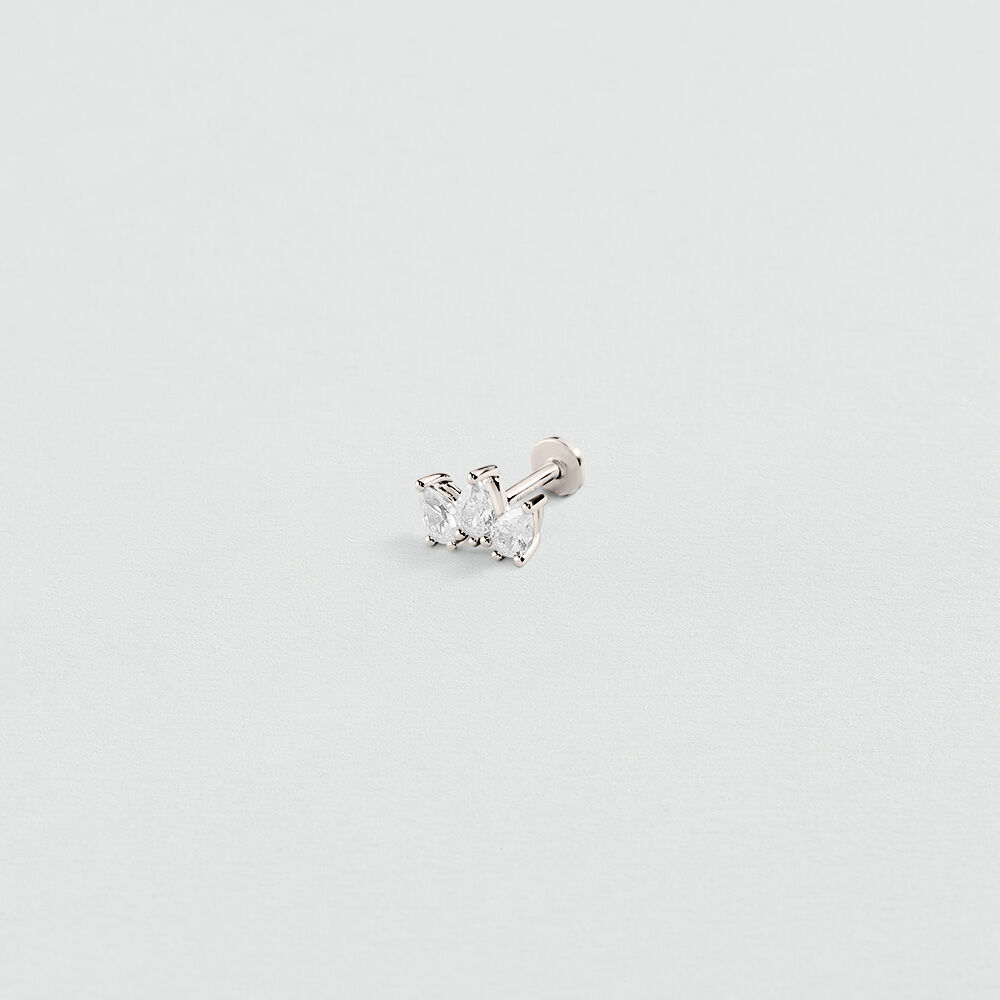 Piercing mini MIX & MATCH - Cristal / Plateado - Tragus&H&eacute;lix  | Agatha