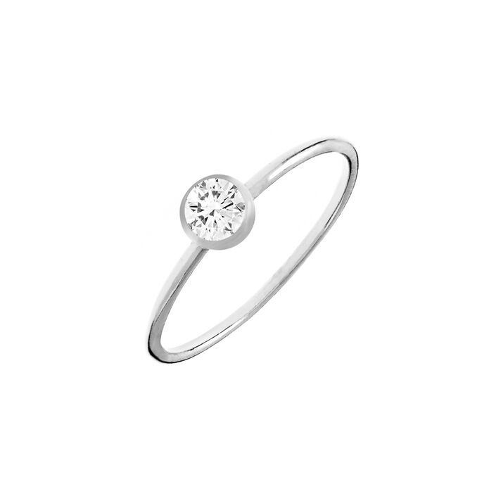 Anillo fino SERTI - Cristal / Plateado - Anillos  | Agatha