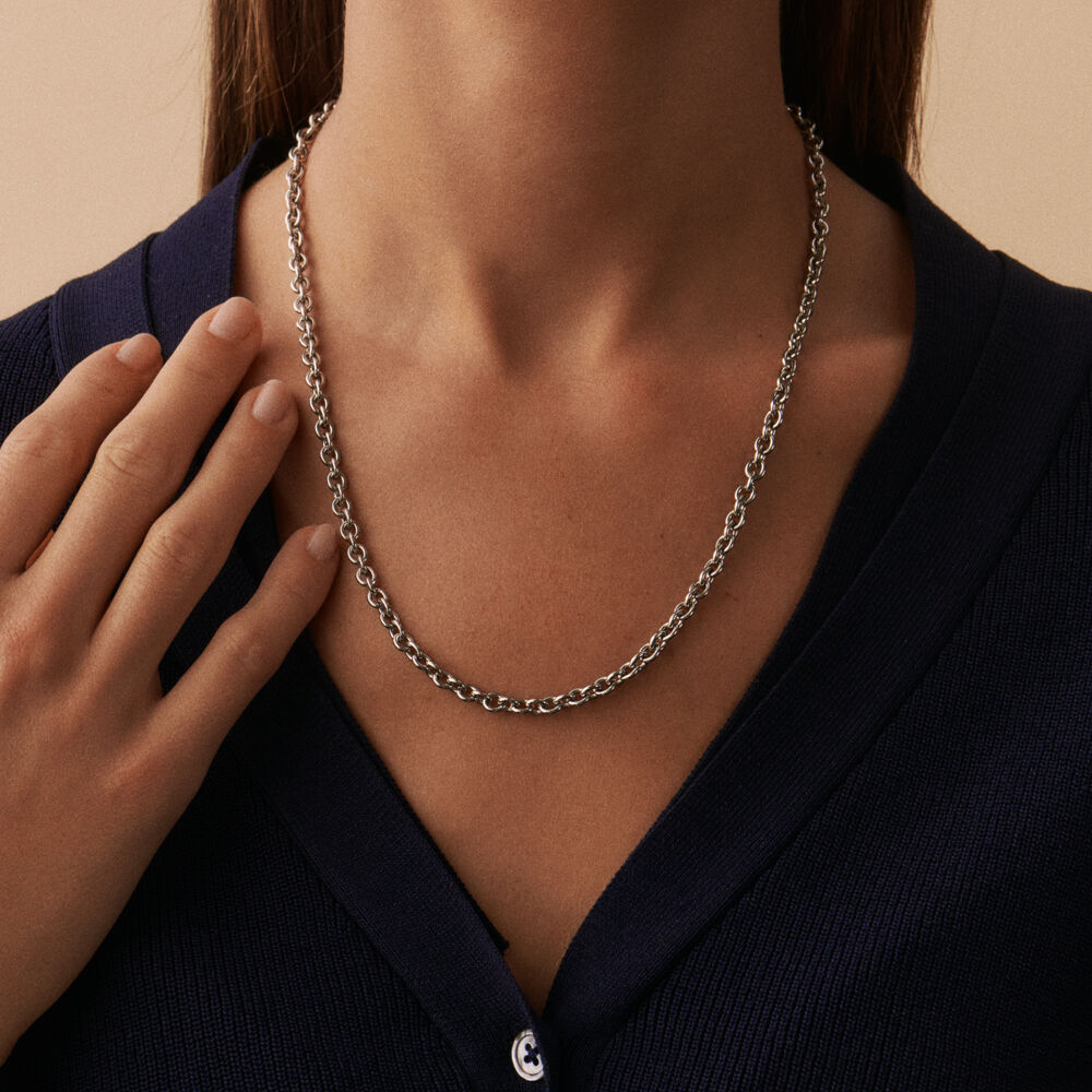 Collar midi BASEFORCAT - Plateado - Cadena  | Agatha
