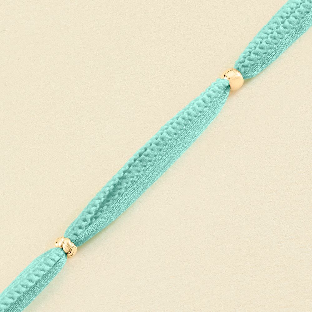 Pulsera con cordón ILIOS - Verde agua / dorado - Pulsera con cordón  | Agatha