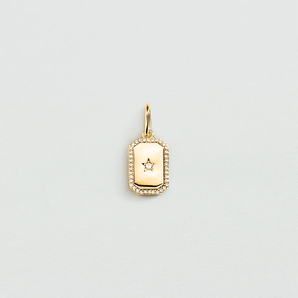 Colgante LUCKY - Cristal / Dorado - Joyas  | Agatha