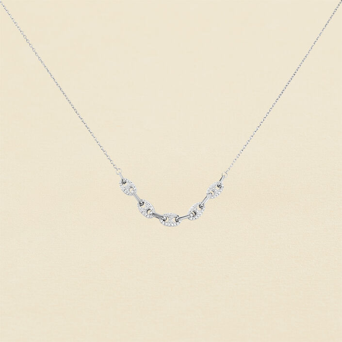 Collar midi ETREINTE - Cristal / Plateado - Collares  | Agatha