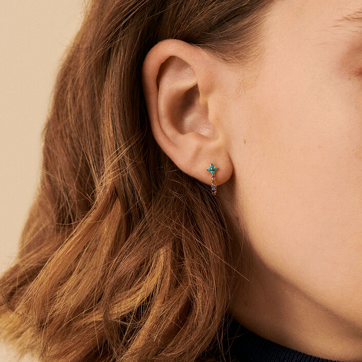 Criollas BELOVED - Multicolor / Oro - Pendientes  | Agatha