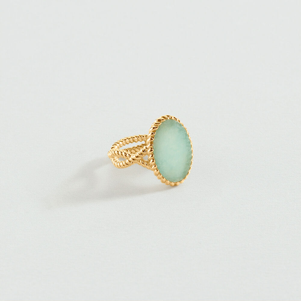Anillo ancho ILIOS - Amazonita - Anillos de fantas&iacute;a  | Agatha