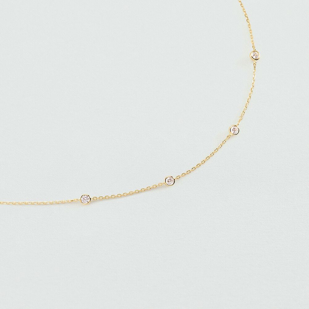 Collar corto NEC4BRILLANT - Cristal / Dorado - Collar corto  | Agatha