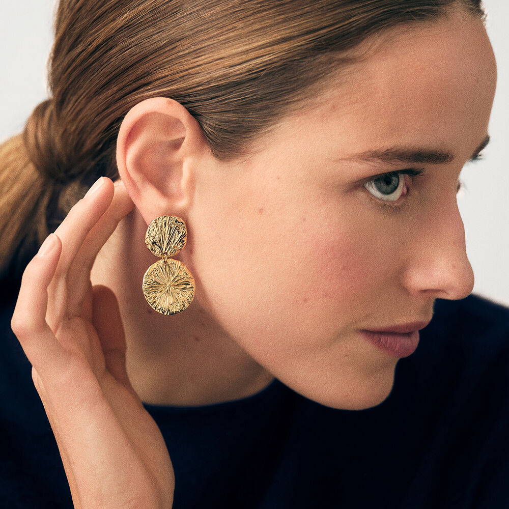 Pendientes largos ASTREE - Dorado - Pendientes largos  | Agatha