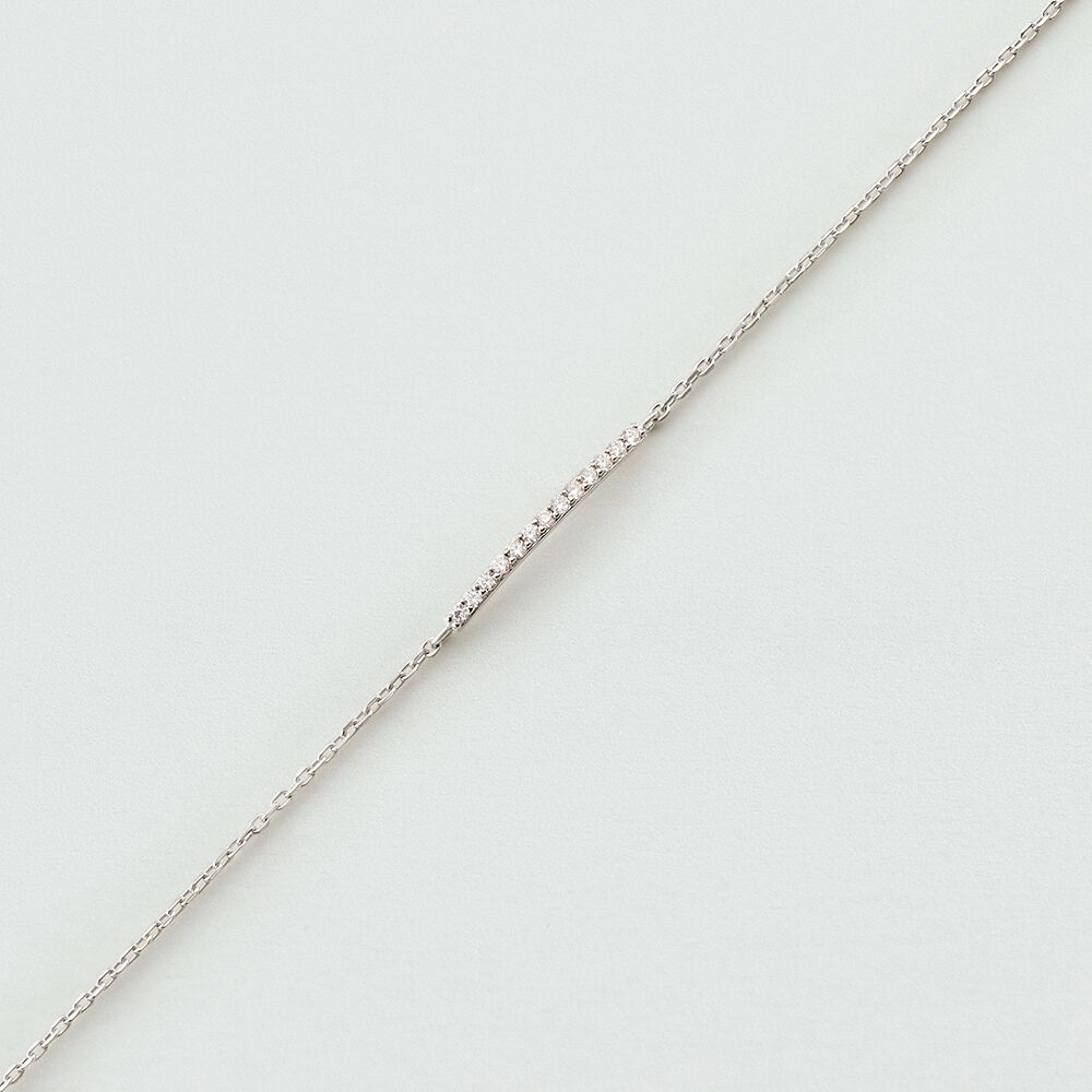 Pulsera de cadena BARSHINE - Cristal / Plateado - Pulsera de cadena  | Agatha