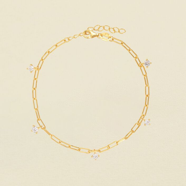 Pulsera de cadena HERA - Cristal / Dorado - Pulseras  | Agatha