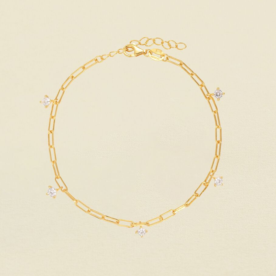 Pulsera de cadena HERA - Cristal / Oro - Pulseras  | Agatha