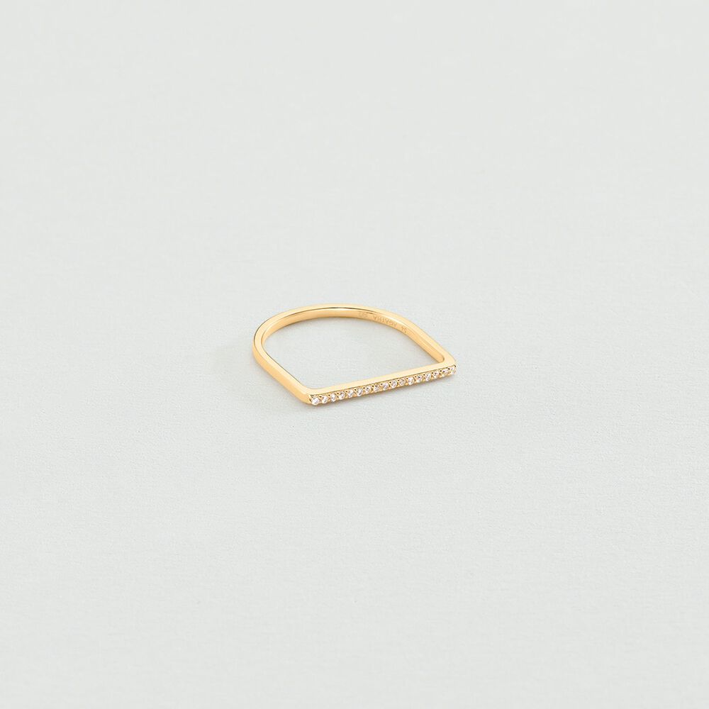 Anillo fino BARSHINE - Cristal / Dorado - Anillos de fantasía  | Agatha