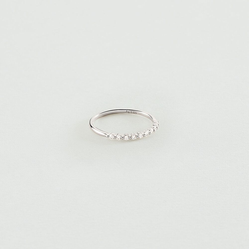 Anillo fino BELOVED - Cristal / Plateado - Anillos de fantasía  | Agatha