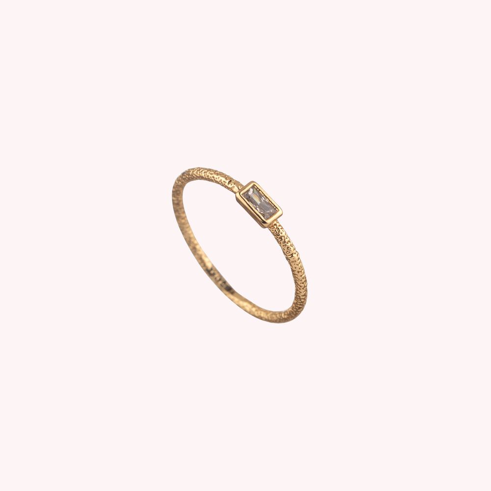 Anillo fino CLEOPATR - Cristal / Dorado - Anillos de fantasía  | Agatha