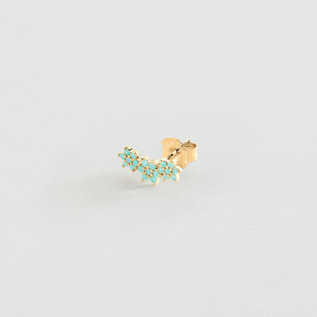 Piercing mini TRIOFLOR - Turquesa / Oro - Piercings  | Agatha