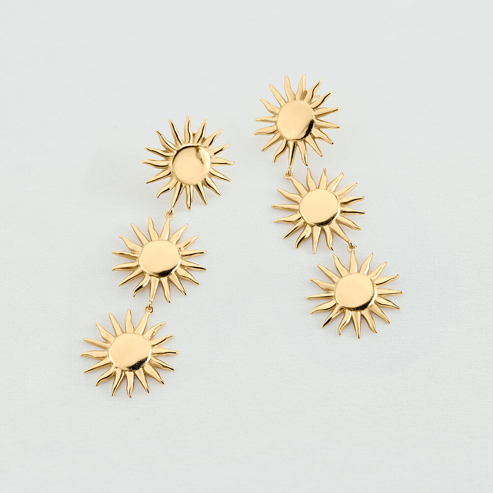 Pendientes largos TIARE - Dorado - Pendientes largos  | Agatha
