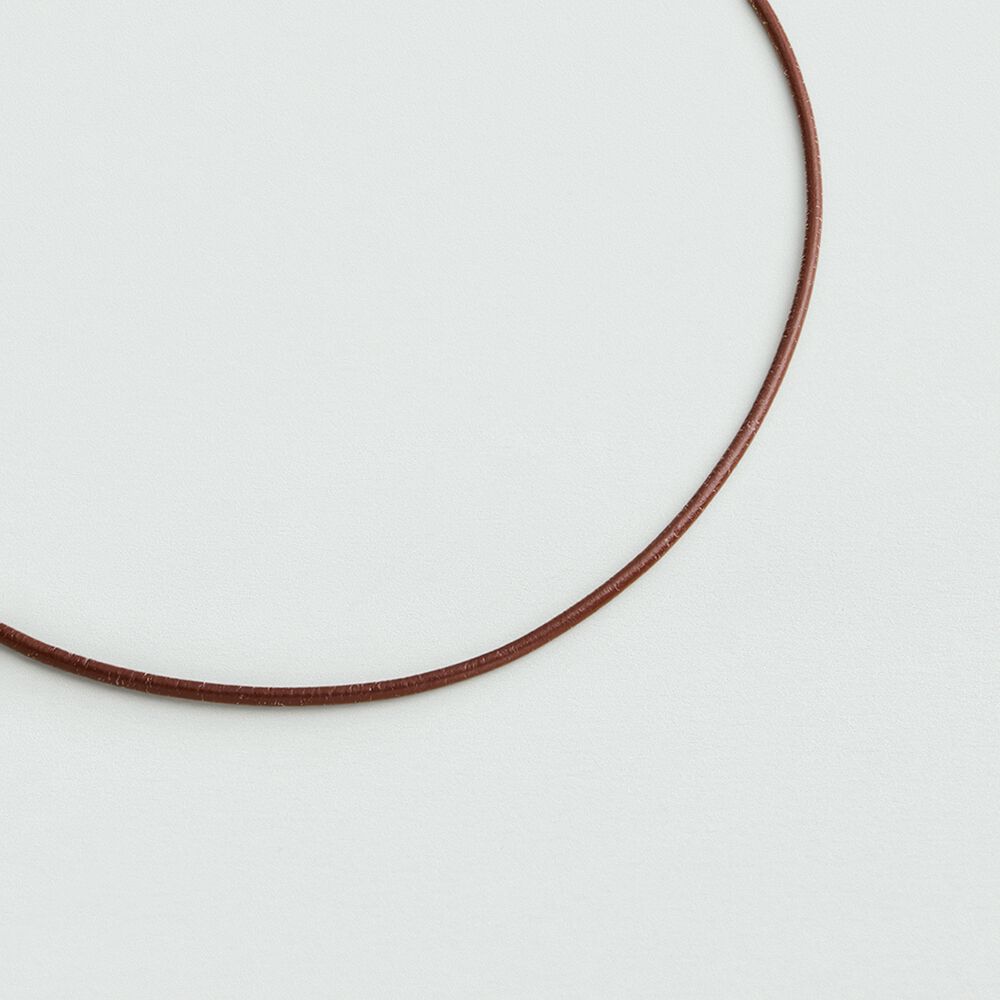 Collar corto CUERO - Marrón / Dorado - Collar corto  | Agatha