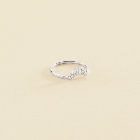 Anillo fino LUCKY EYE - Cristal / Plateado - Anillos  | Agatha