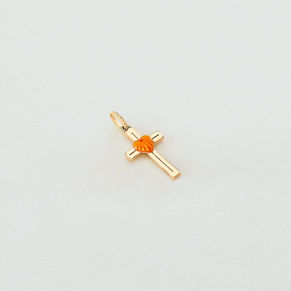 Colgante CRUZCOR - Naranja / Oro - Colgante  | Agatha