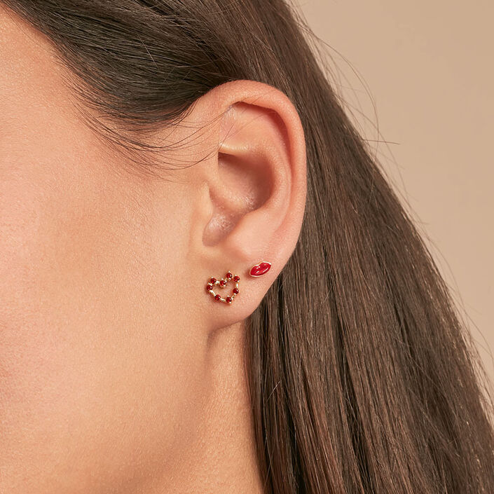 Piercing mini CONSTEL - Rojo / Oro - Piercings  | Agatha