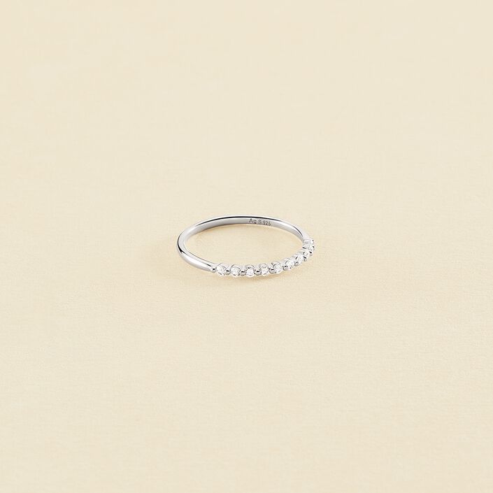 Anillo fino BELOVED - Cristal / Plateado - Anillos  | Agatha
