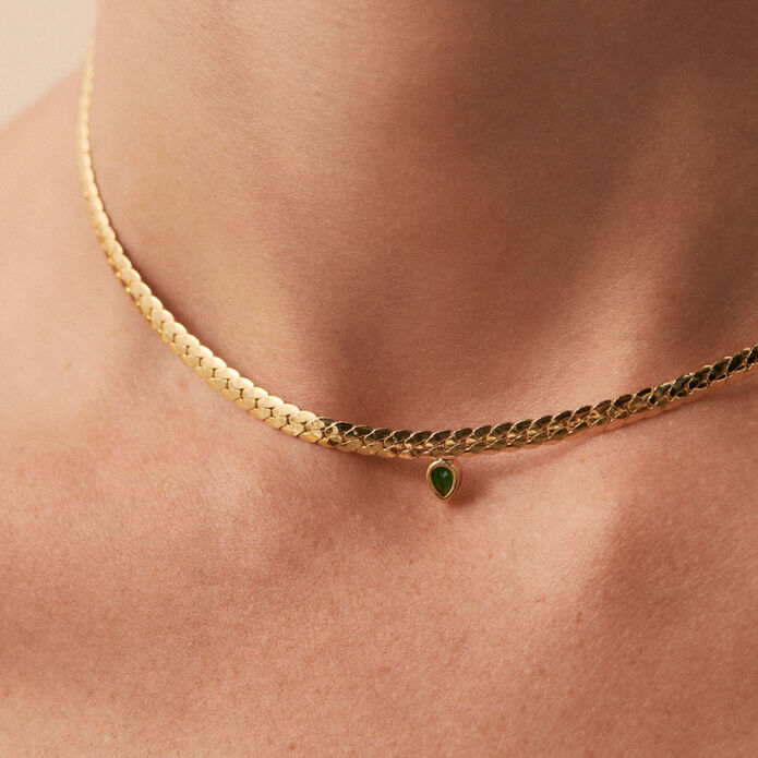 Collar corto NEITH - Verde / Dorado - Collares  | Agatha