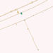 Collar largo ASTRE - Verde / Oro - Collares  | Agatha