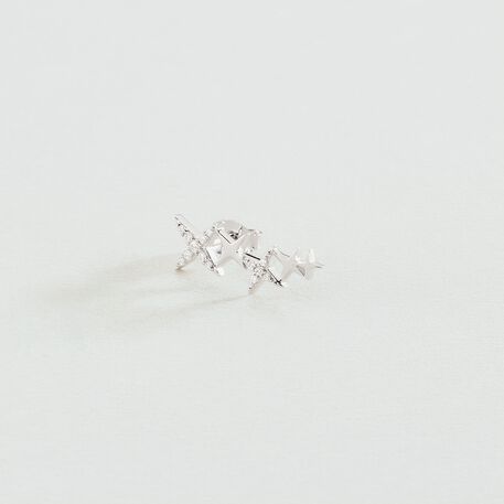 Piercing mini MIX & MATCH - Cristal / Plateado - Piercings  | Agatha