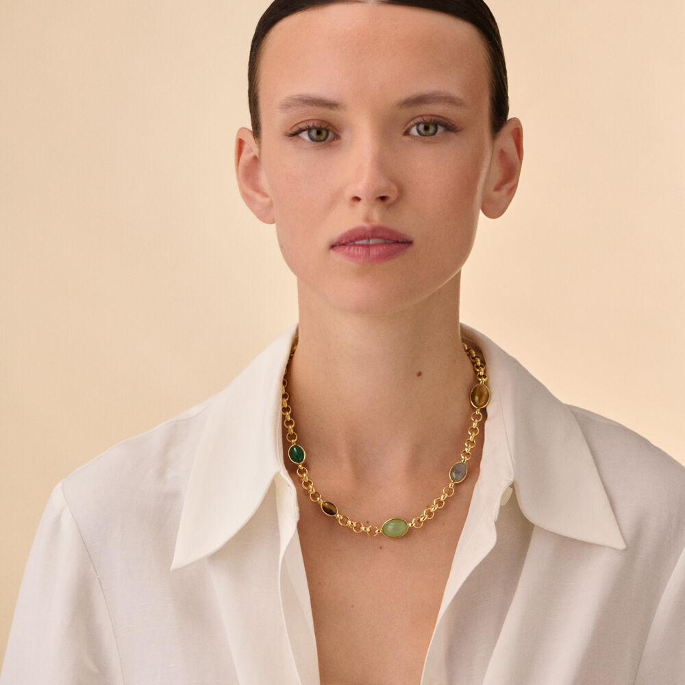 Collar corto RHEA - Multicolor / Oro - Collar corto  | Agatha