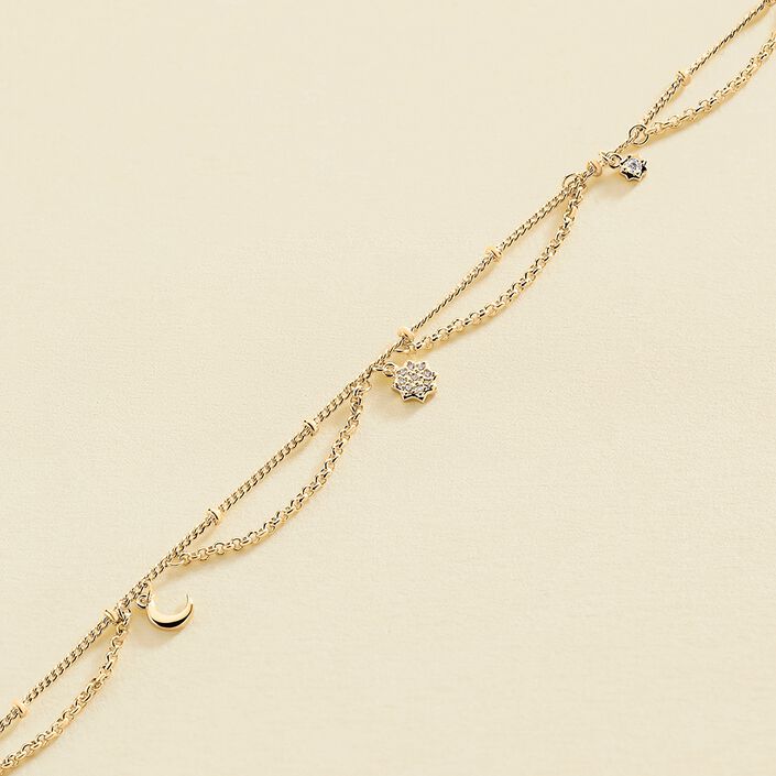 Tobillera MOONSTAR - Cristal / Oro - Pulseras  | Agatha