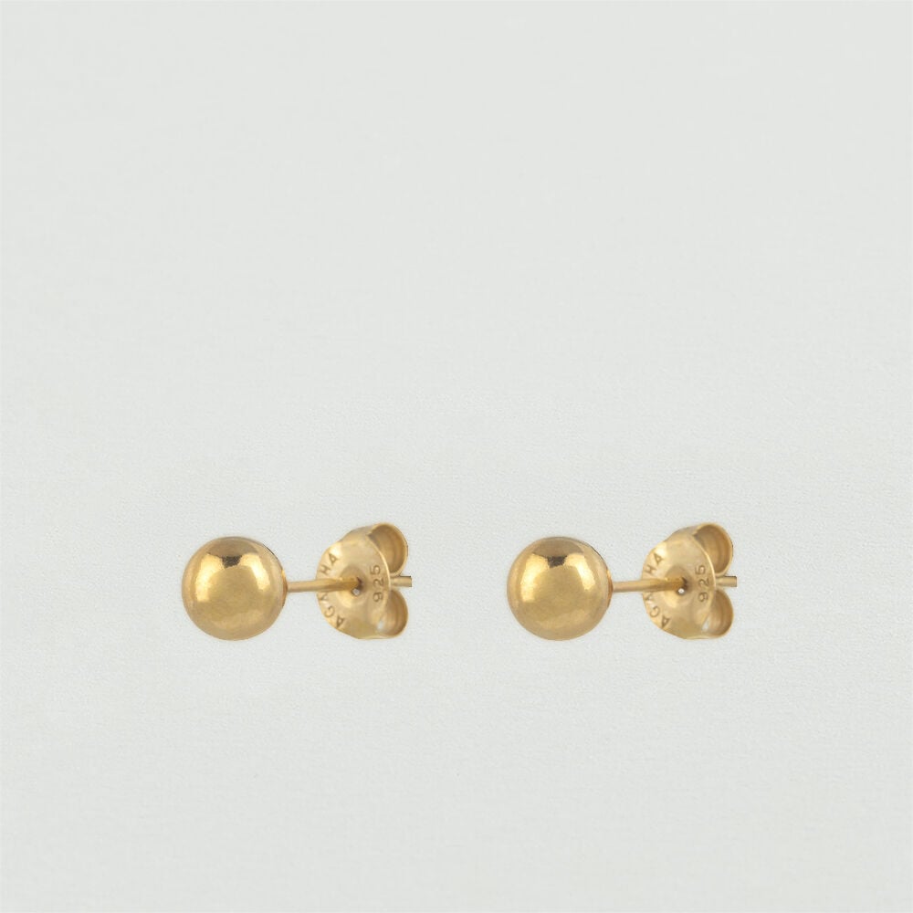 Pendientes cortos BOLA - Dorado - Pendientes cortos  | Agatha
