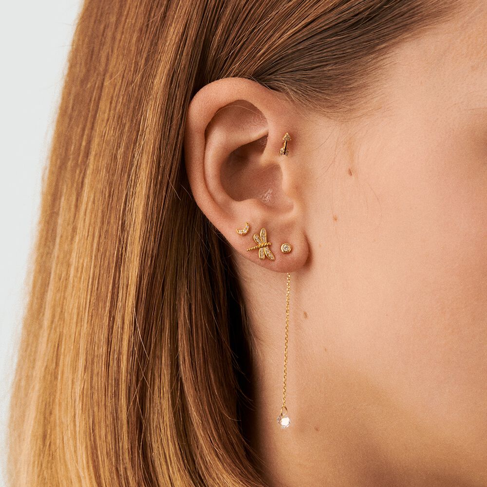 Piercing mini LIBELULA - Cristal / Dorado - Piercings  | Agatha