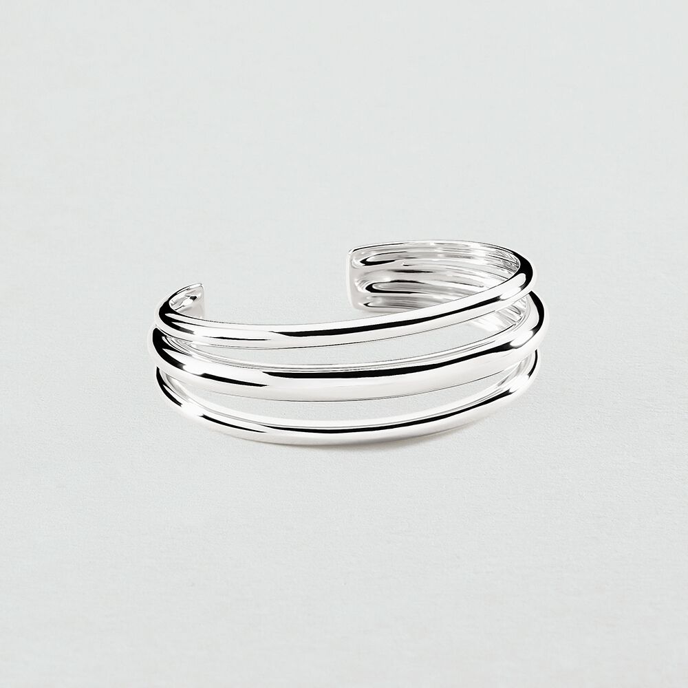 Pulsera esclava TRIJONC - Plata - Sin piedra  | Agatha