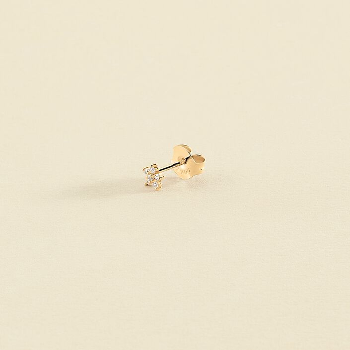 Piercing mini FLOR6 - Cristal / Dorado - Piercings  | Agatha