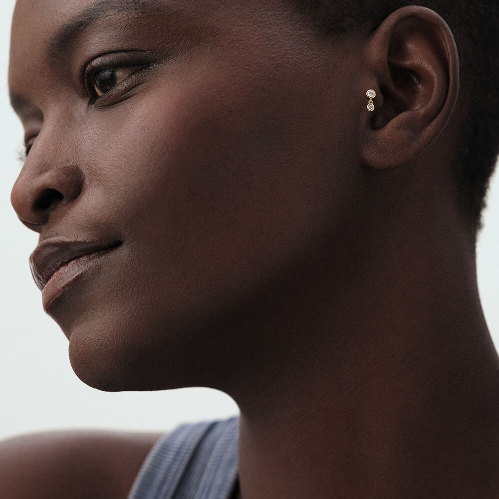 Piercing H&eacute;lix & Tragus MIX& MATCH - Cristal / Dorado - Piercings  | Agatha