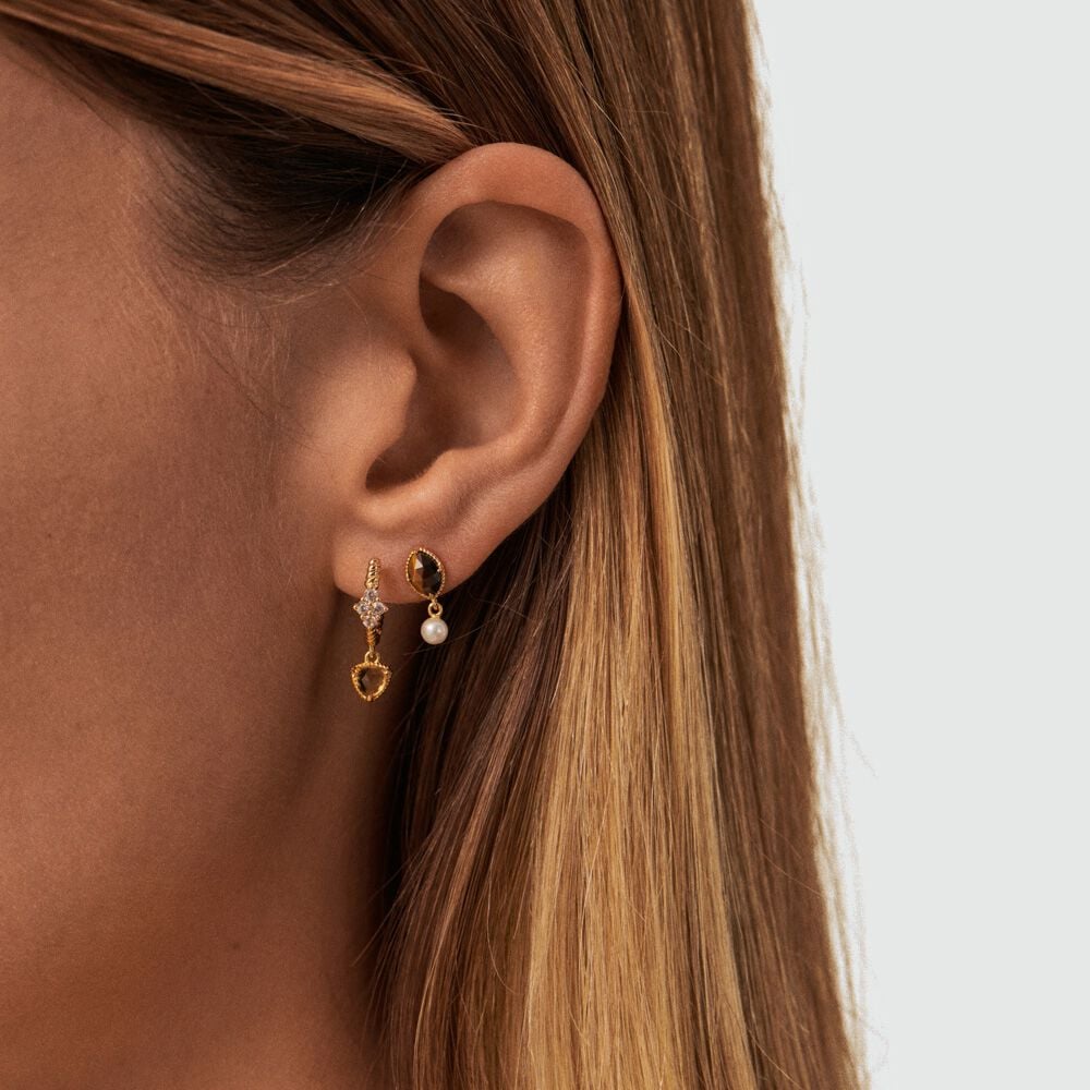 Piercing criolla PRECIEUX - Amarillo / Dorado - Piercings  | Agatha