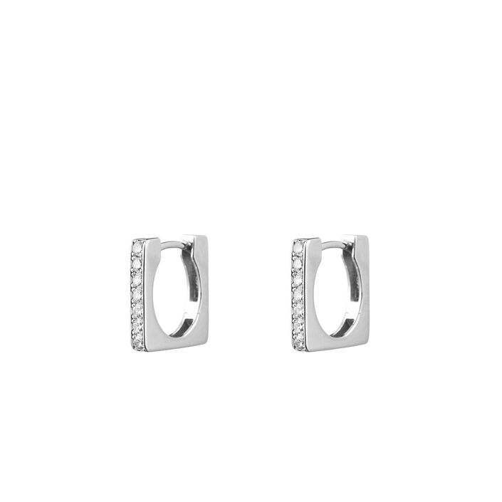 Criollas RECTA - Cristal / Plateado - Pendientes  | Agatha