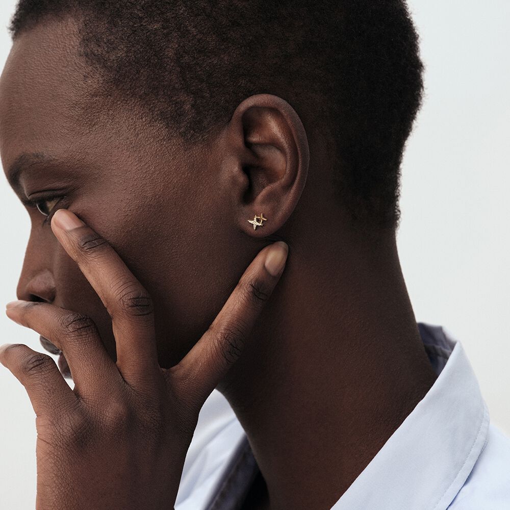 Piercing mini SHINING - Cristal / Dorado - Piercings  | Agatha