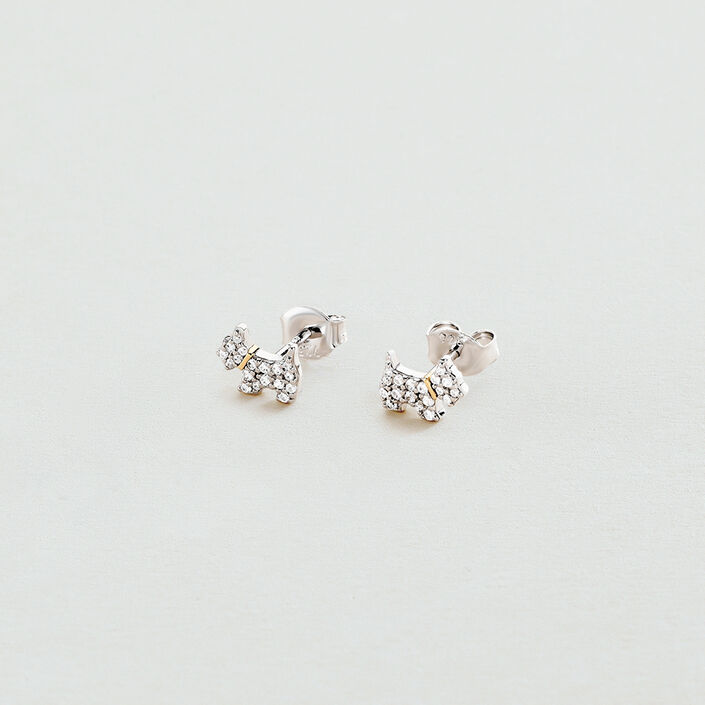 Pendientes cortos MASCOTTE - Plata / Oro - Pendientes  | Agatha