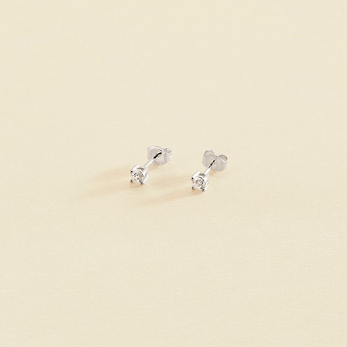 Pendientes cortos SOL - Cristal / Plateado - Pendientes  | Agatha
