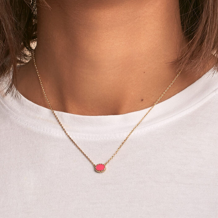 Collar corto ATMA - Madre perla / Rosa - Collares  | Agatha
