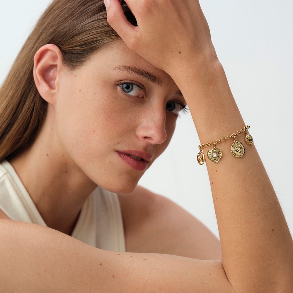Pulsera de cadena PONT DES ARTS - Dorado / Blanco - Pulsera de cadena  | Agatha