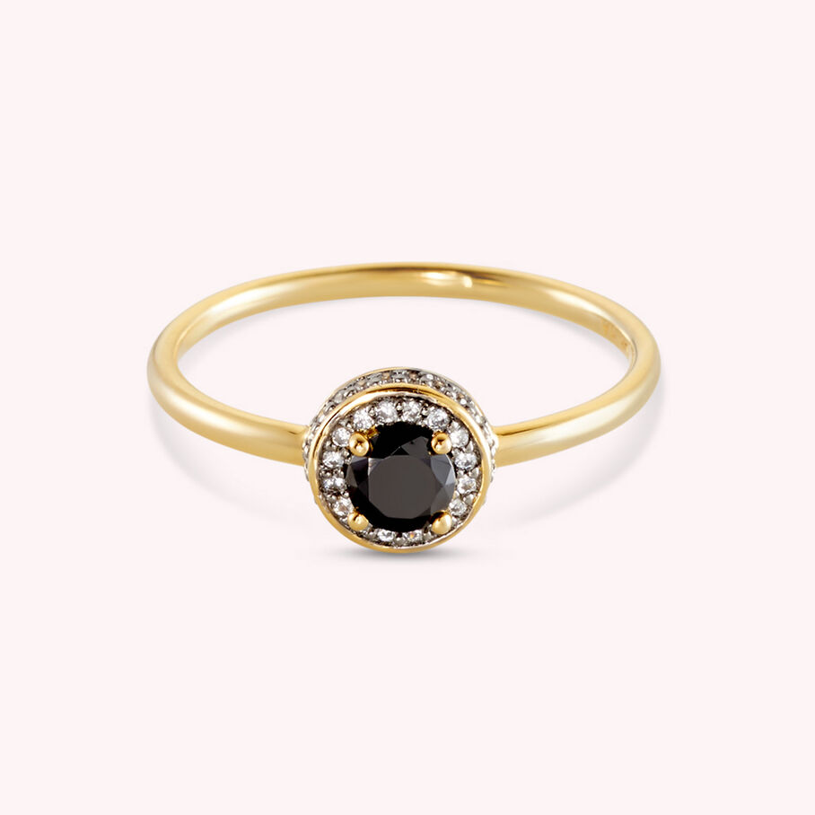 Anillo fino IMPERIAL - Negro / Oro - Anillos  | Agatha