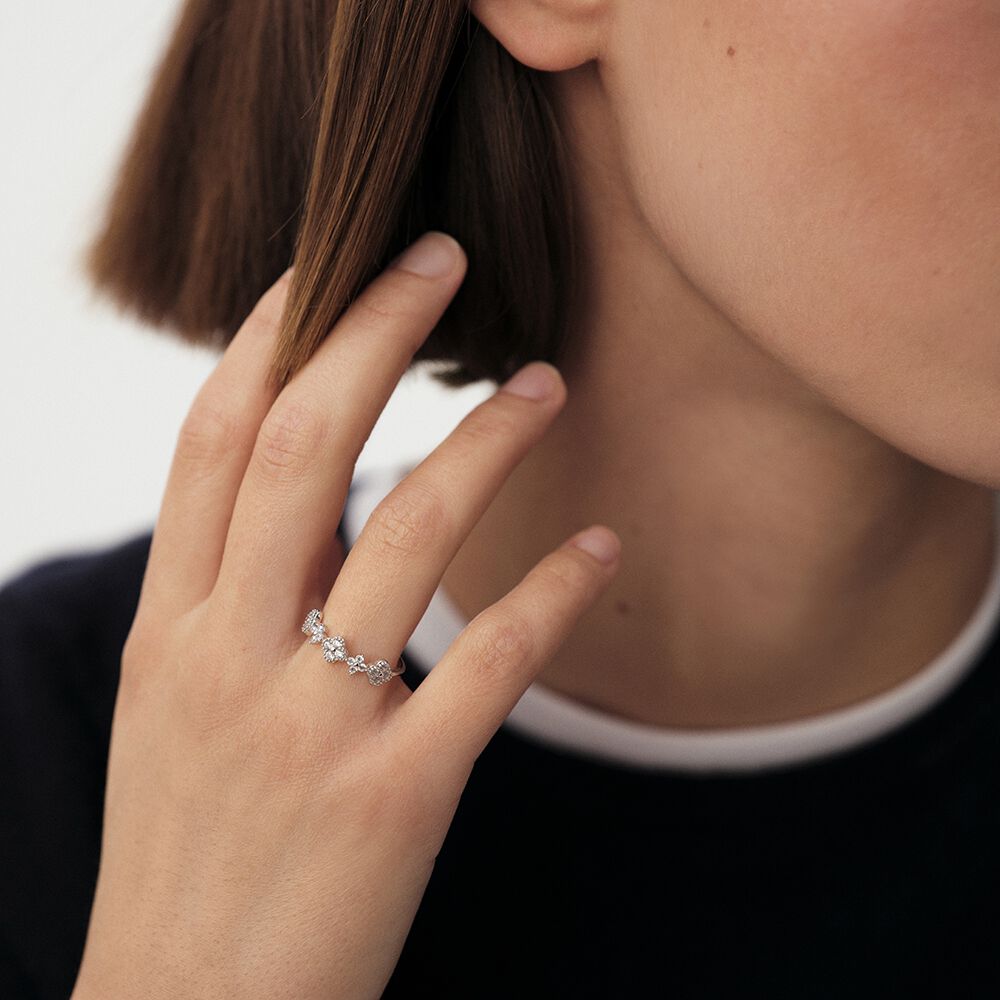Anillo fino BELOVED - Cristal / Plateado - Anillos de fantasía  | Agatha