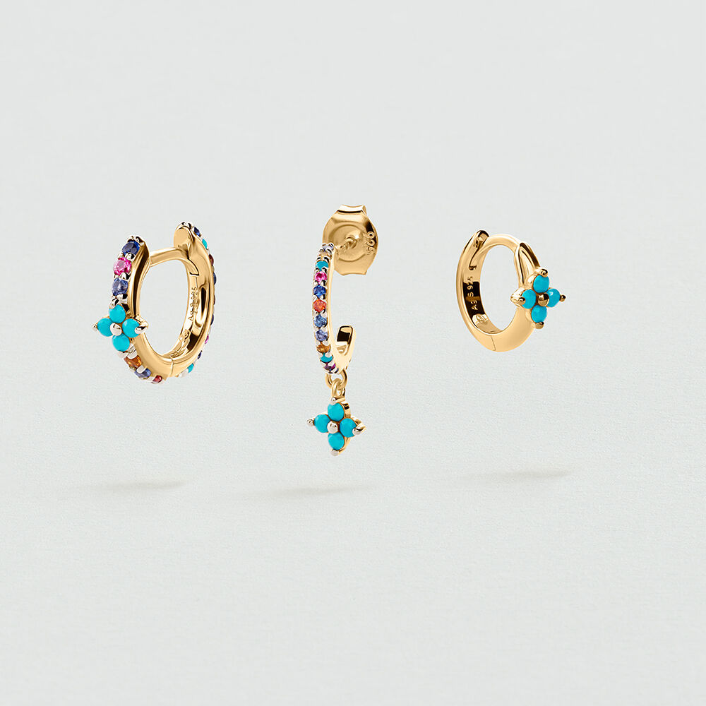Set de pendientes MIX& MATCH - Multicolor / Oro - Criollas  | Agatha