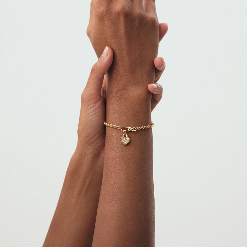 Colgante CORAZ&Oacute;N CANDADO - Cristal / Dorado - Sin piedra  | Agatha