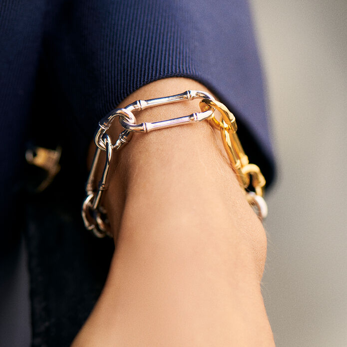 Pulsera de cadena BAMBOO - Plata / Oro - Pulseras  | Agatha