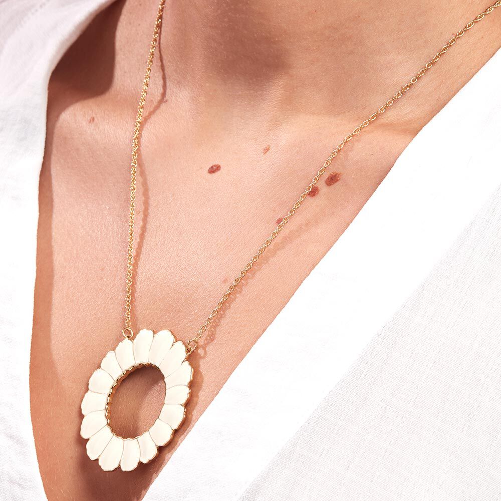 Collar largo FLORA - Dorado / Blanco - Collar largo  | Agatha